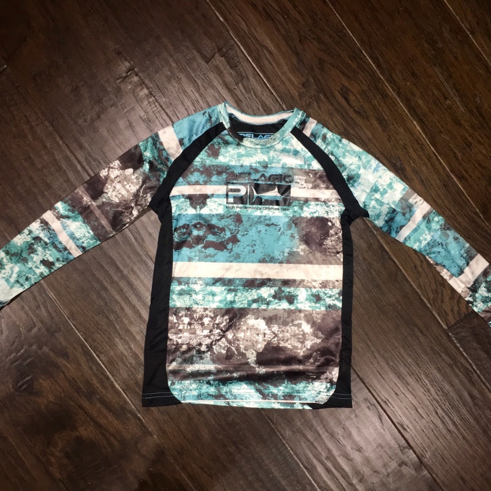 EUC Pelagic VaporTek sun shirt 5T Coral Camo
